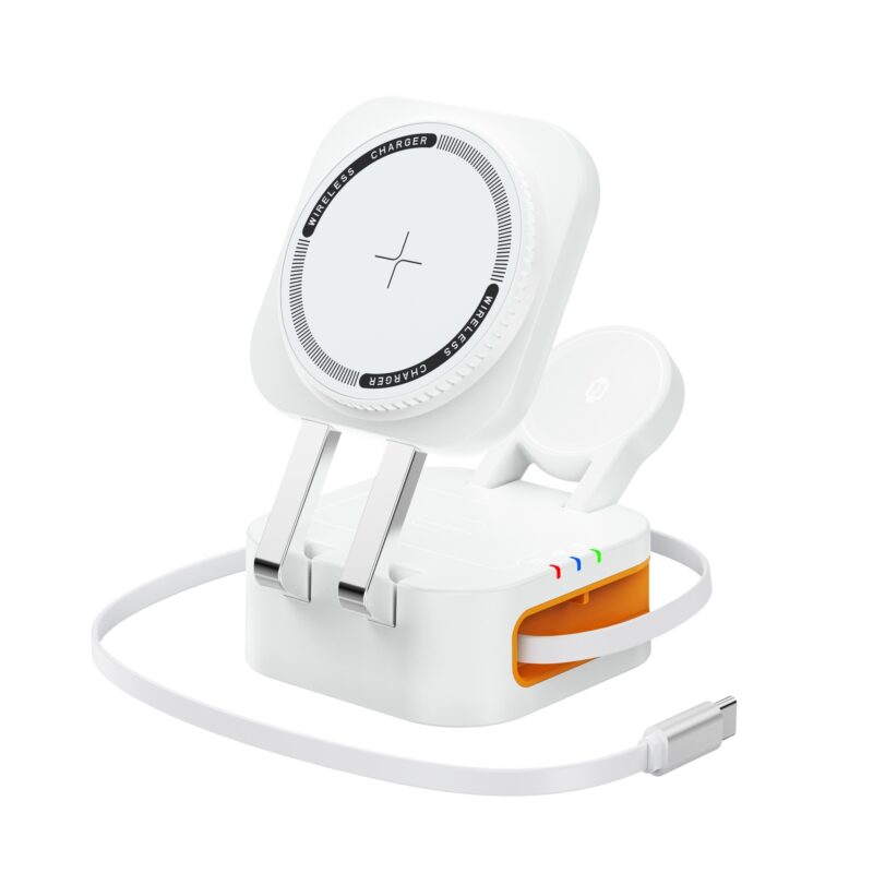 Magasafe Magnetic Phone Holder Three-in-one Desktop Wireless Charger - Image 2