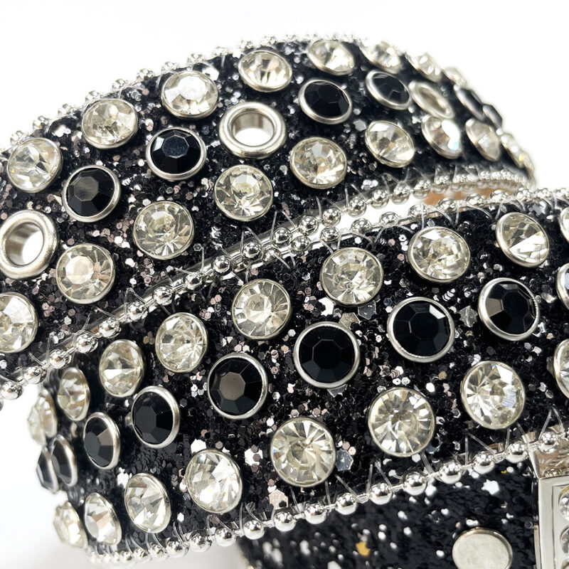 Fashion Trend Rivet Rhinestone Inlaid Belt - Image 6