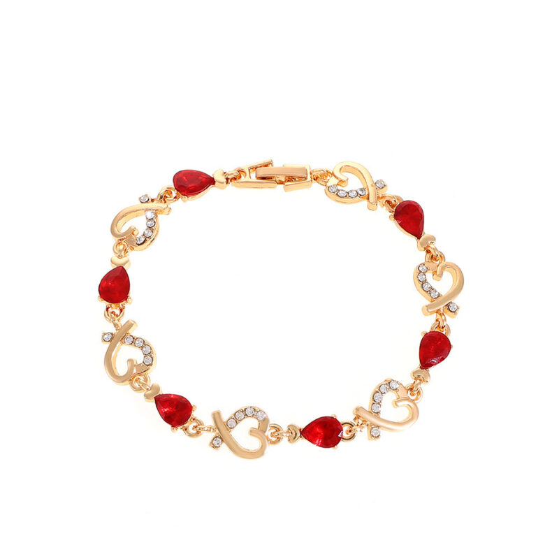 Hollow Love Bracelet With Rhinestones Fashion Temperament Heart-shaped Bracelet - Image 10