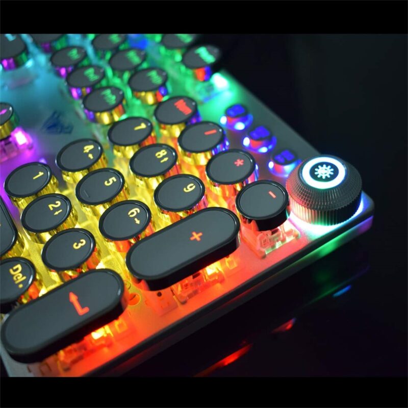 Punk Green Axis Notebook Computer Wired Gaming Keyboard - Image 3