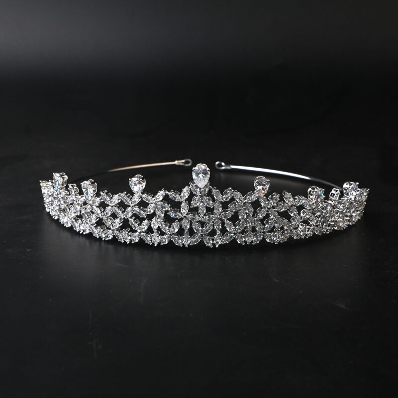 Jane Eyre Jewelry All-zircon Bride Crown - Image 4