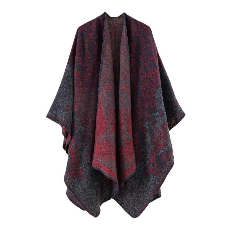 Women's Split Cloak Shawl Classical Style Double-sided - Image 3
