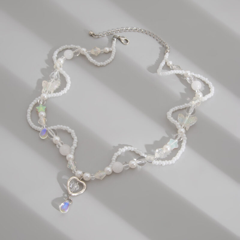 Irregular Rice-shaped Beads Stringed Beads Necklace Sweet - Image 5