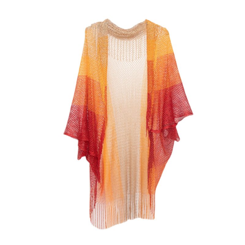 Women's Cloak Travel Ethnic Rainbow Stripes - Image 9