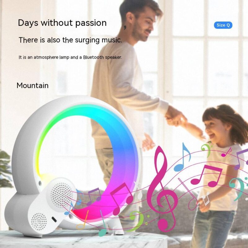 Digital Display Alarm Clock Bluetooth Audio Intelligent Wake-up Q Colorful Atmosphere Light - Image 6