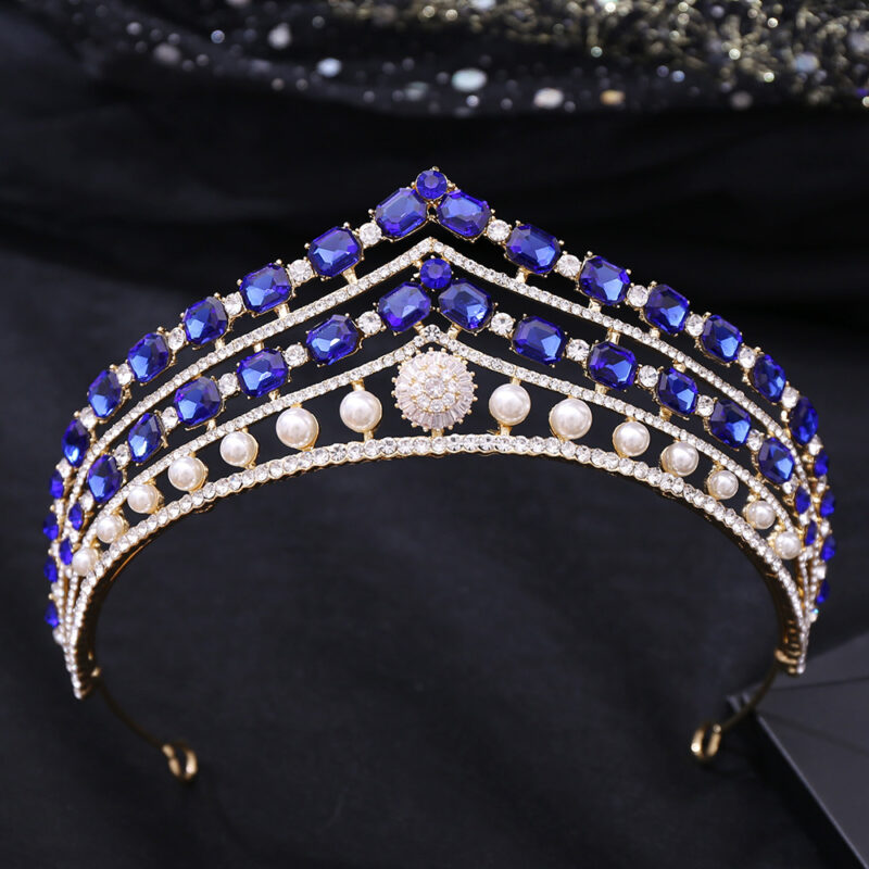 Rhinestone Baroque Set Zircon Alloy Bridal Crown - Image 3