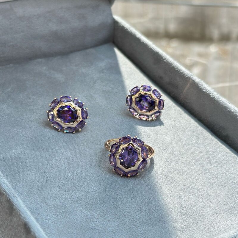 Purple Gold Ring Color Retention Plating - Image 4