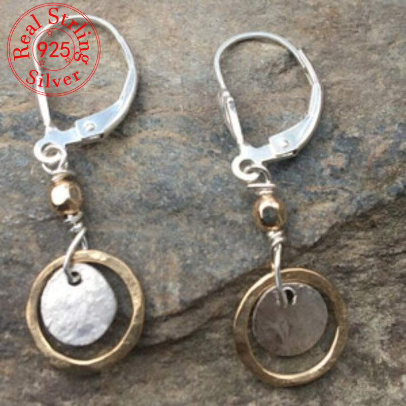 925 Sterling Silver Fashionable Flower Earrings For Women
