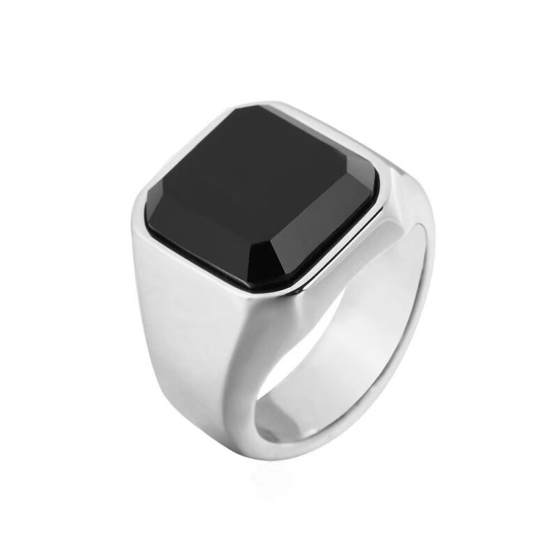 Men's Simplicity Square Ring Retro - Image 2