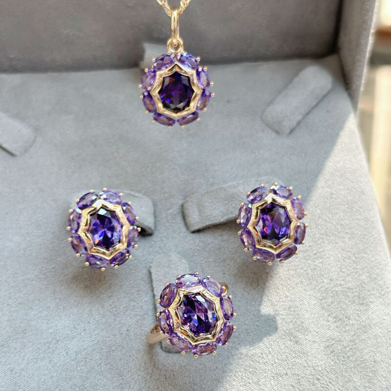 Purple Gold Ring Color Retention Plating - Image 6