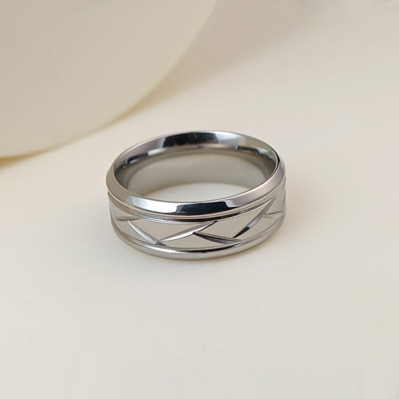 Non-fading Light Luxury High-grade Men's Stainless Steel Ring - Image 2