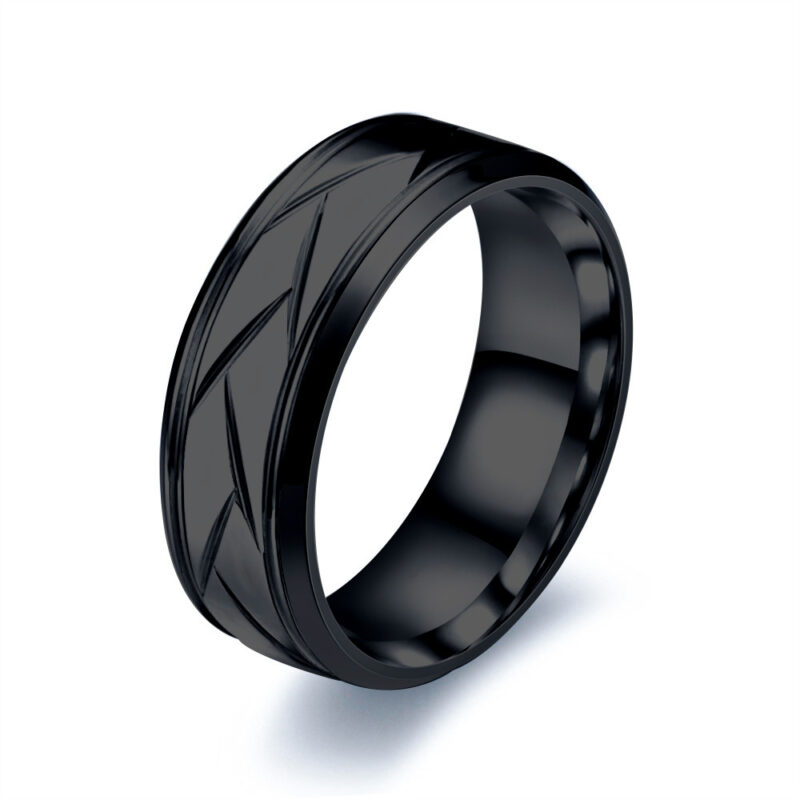 Non-fading Light Luxury High-grade Men's Stainless Steel Ring - Image 7