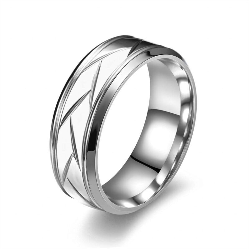 Non-fading Light Luxury High-grade Men's Stainless Steel Ring - Image 4