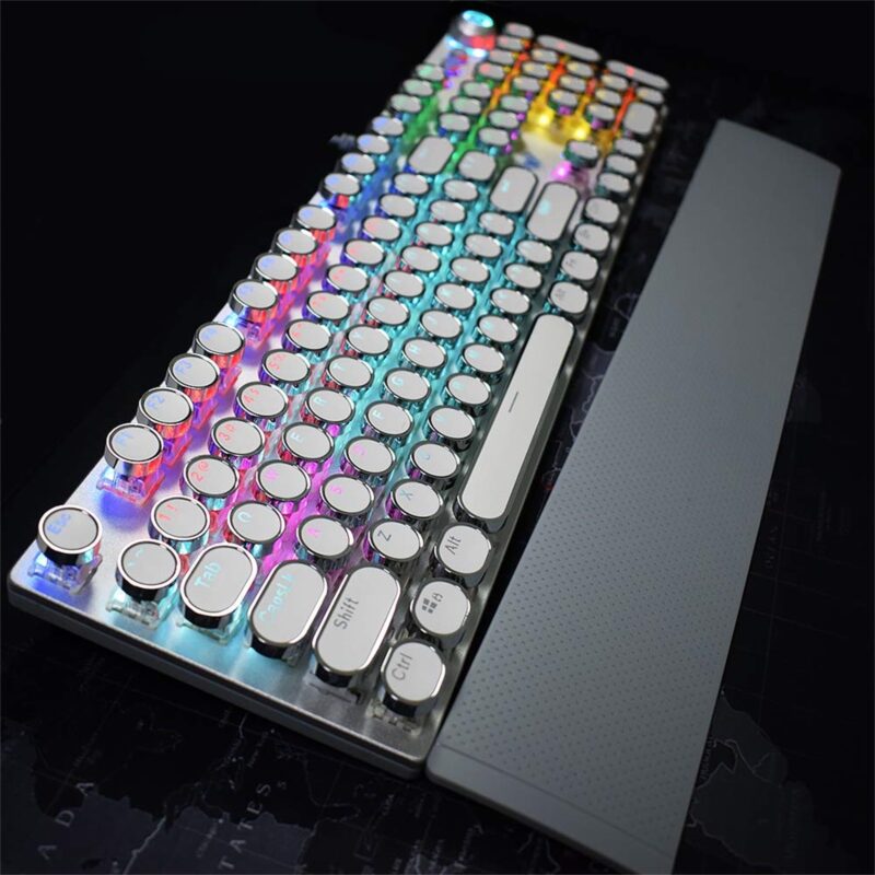 Punk Green Axis Notebook Computer Wired Gaming Keyboard - Image 6