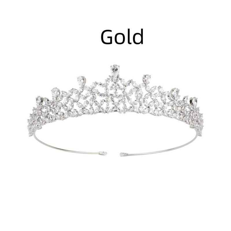 Jane Eyre Jewelry All-zircon Bride Crown - Image 7