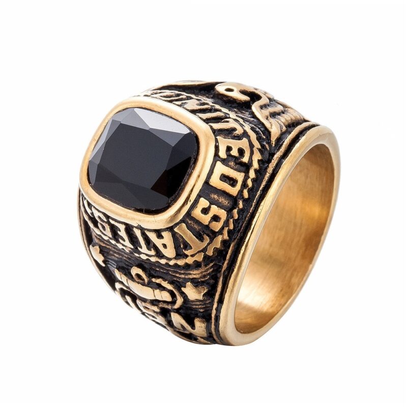 Titanium Steel American Soldier Ring Gem Personality - Image 4