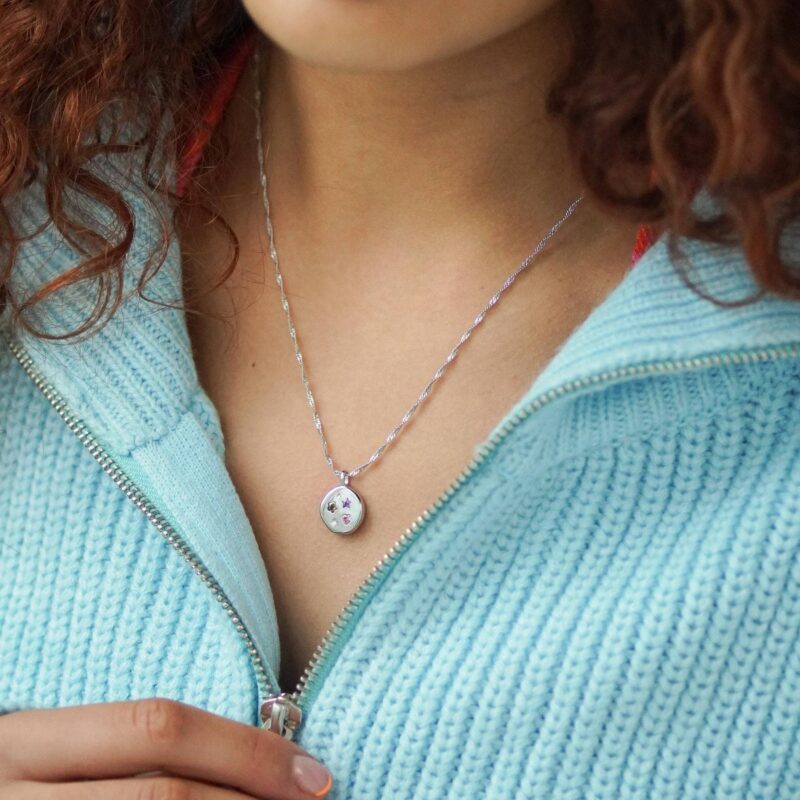 Titanium Steel High Color Retention Color Diamond Stars Heart Round Coin Necklace