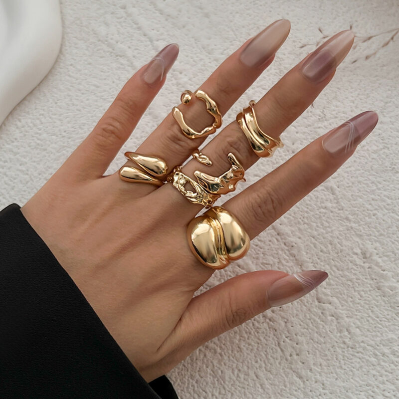 Ins Style Irregular Glossy Ring Suit - Image 2
