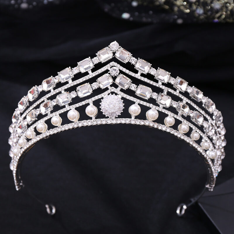 Rhinestone Baroque Set Zircon Alloy Bridal Crown