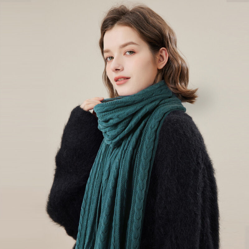 Solid Color Scarf For Women Winter Warm Fashion Versatile - Image 9