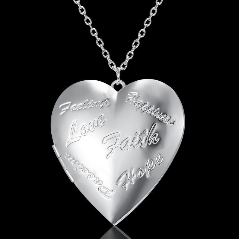 Carved Design Love Necklace Personalized Heart-shaped - Image 7
