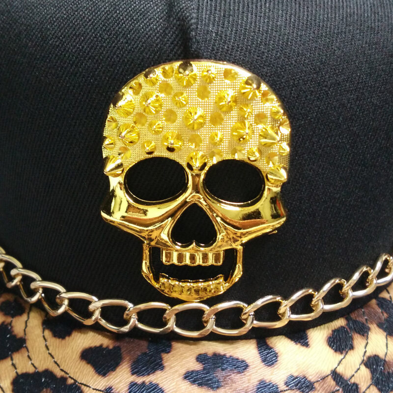 Skull Rivet Hip Hop Baseball Cap Hip Hop Flat-brimmed Cap - Image 6