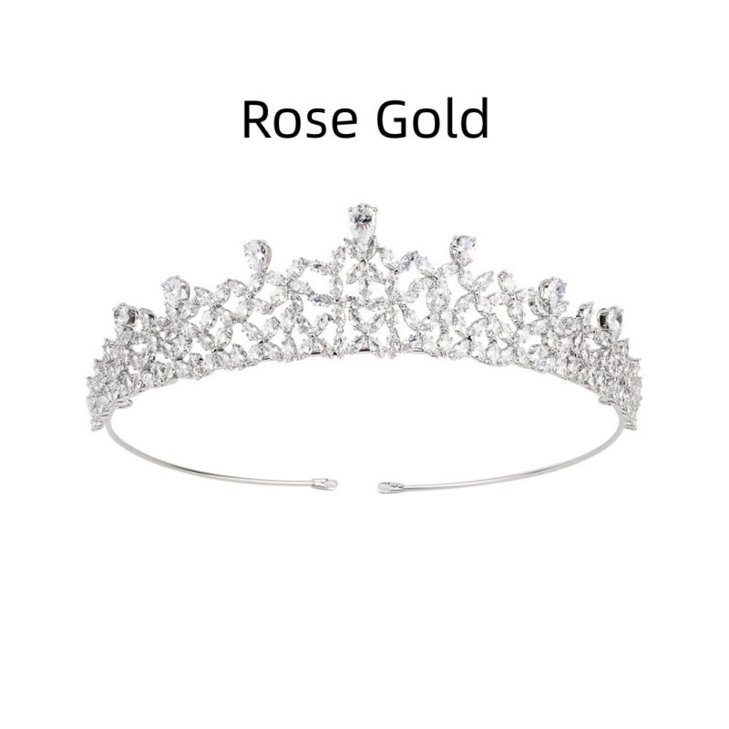 Jane Eyre Jewelry All-zircon Bride Crown - Image 3