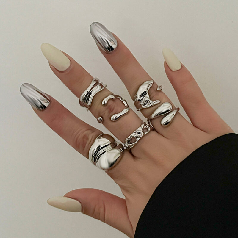 Ins Style Irregular Glossy Ring Suit - Image 3
