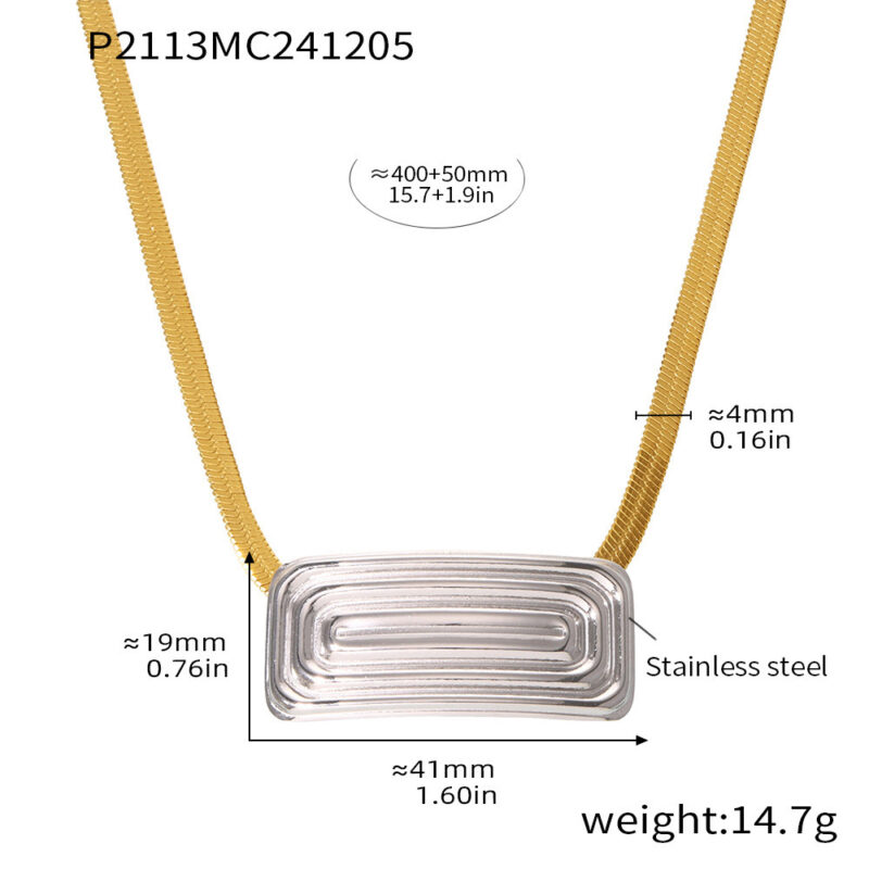 Design Sense Large Round Long Blade Necklace - Image 5