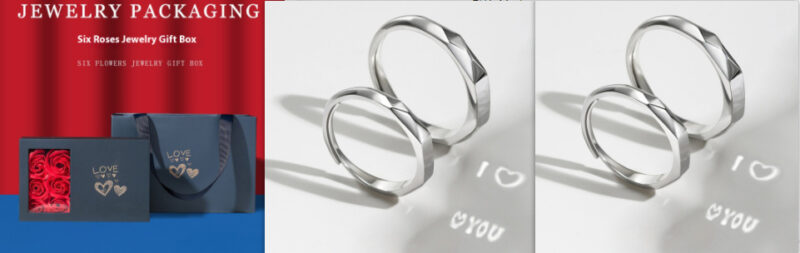 S925 Sterling Silver Rings By Light Reflect Show Surprise Love Pattern Surface Hidden - Image 4