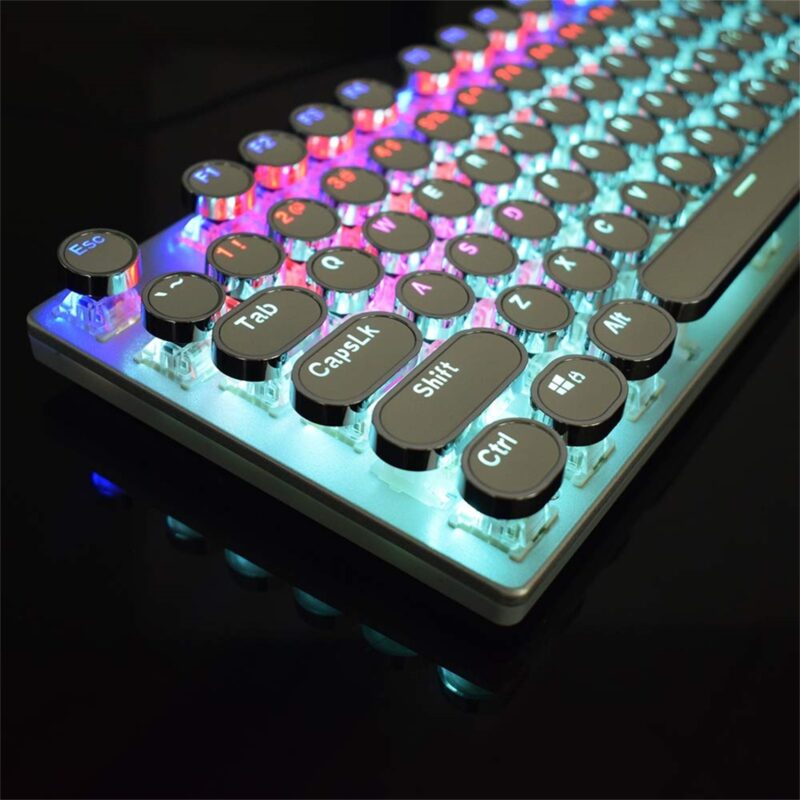 Punk Green Axis Notebook Computer Wired Gaming Keyboard - Image 2