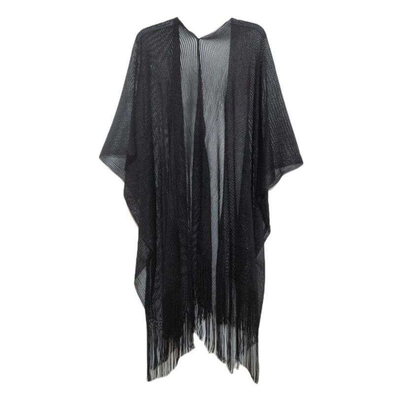 Women's Cloak Travel Ethnic Rainbow Stripes - Image 5