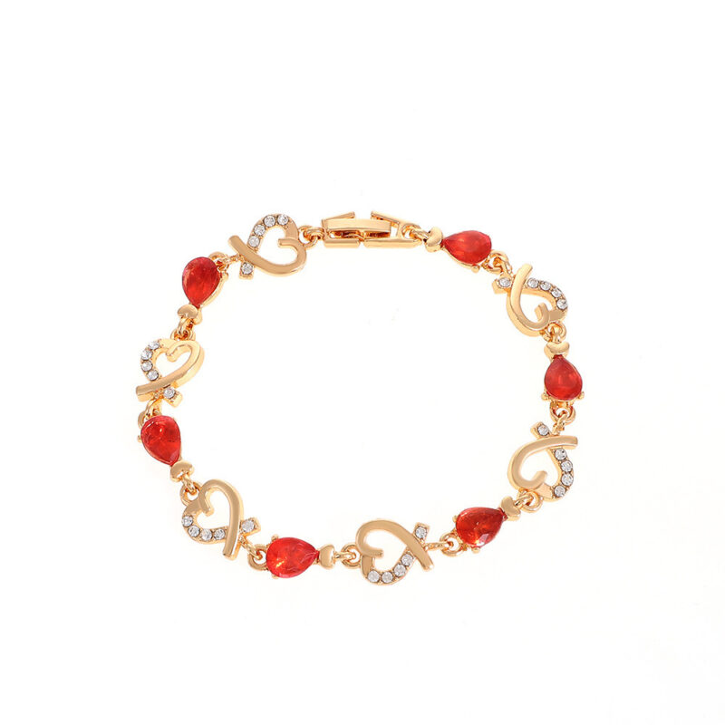 Hollow Love Bracelet With Rhinestones Fashion Temperament Heart-shaped Bracelet - Image 9
